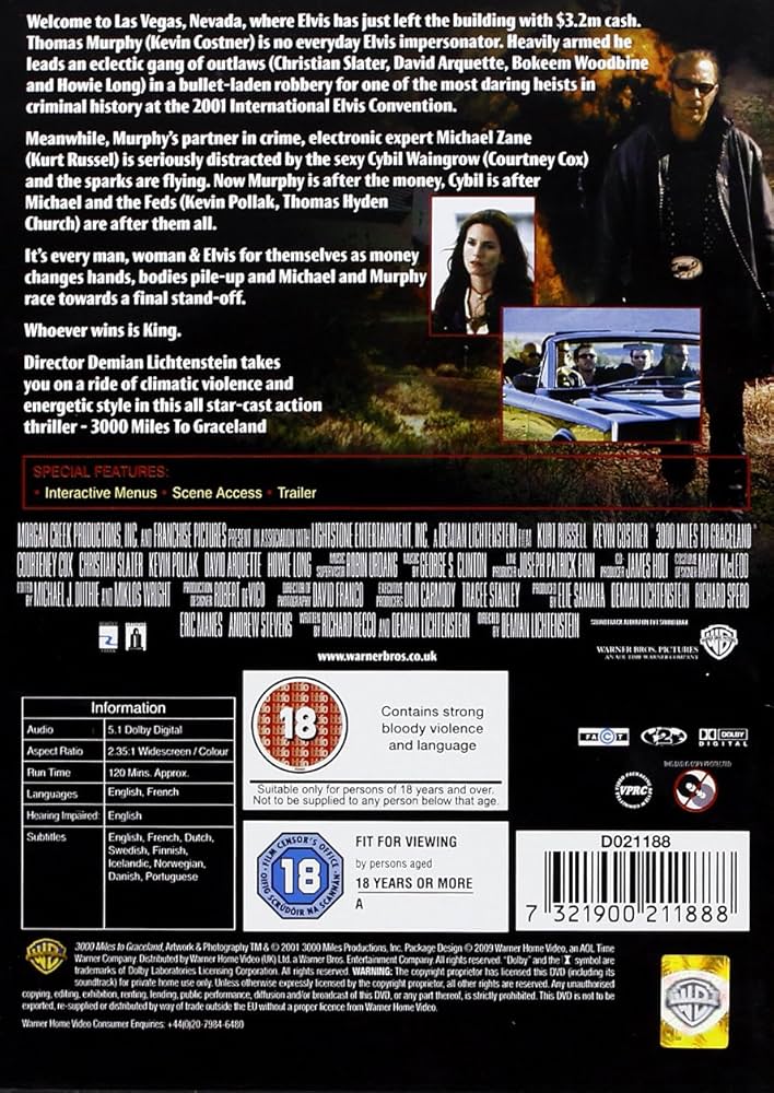 その他 3000 Miles to Graceland (2001 Film) p706p5g Amazon.com: 3000 Miles to Graceland : Movies & TV